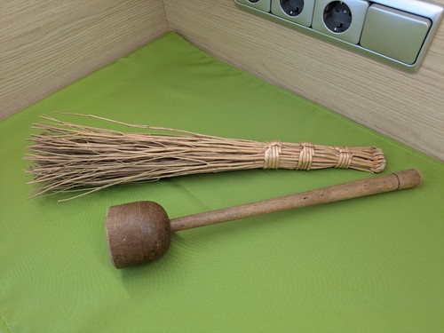 Antiker reisigbesen und - reisigbesen,